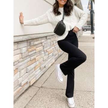 Unthewe High Waisted Flare Leggings - Tummy Control & Style