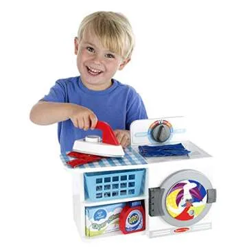 Wooden Pretend Laundry Set for Kids - Let's Play House!