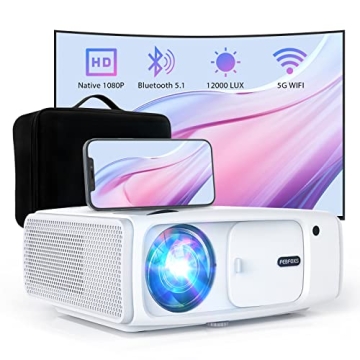 Febfoxs Portable Projector with WiFi & Bluetooth - 1080P