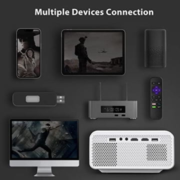 Febfoxs Portable Projector with WiFi & Bluetooth - 1080P