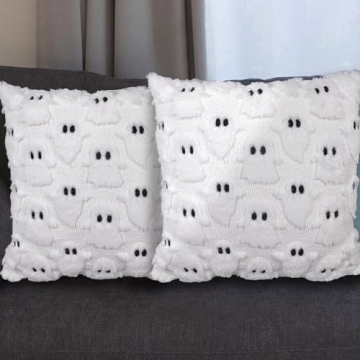 Fimaska 2 Pcs Halloween Pillow Covers 18x18 - Ghost Throw Pillows