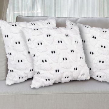 Halloween Ghost Throw Pillow Covers 18x18 - 2 Pcs