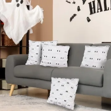 Halloween Ghost Throw Pillow Covers 18x18 - 2 Pcs