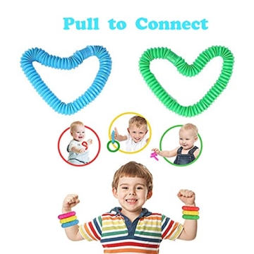 32Pack Pop Tubes - Sensory Fidget Toys for All Ages