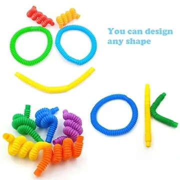 32Pack Pop Tubes - Sensory Fidget Toys for All Ages