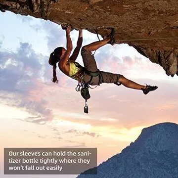 Hand Sanitizer Holder Keychian,5 Pack Empty Travel Size Bottle and Hand Sanitizer Keychain Set Include 5pcs Flip Cap Reusable Bottles,5pcs Refillable Bottles Keychain Holders for Backpack and Kids