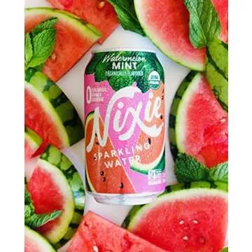 Nixie Sparkling Water Organic Watermelon Mint 8 Pack Delight