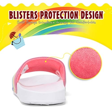 Kids Water Shoes Beach Sandals Comfortable Slides Rainbow White