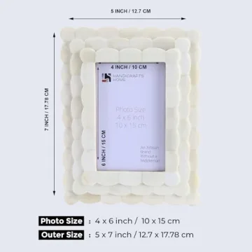 Exquisite Handmade Bone Inlay Photo Frame for Cherished Moments