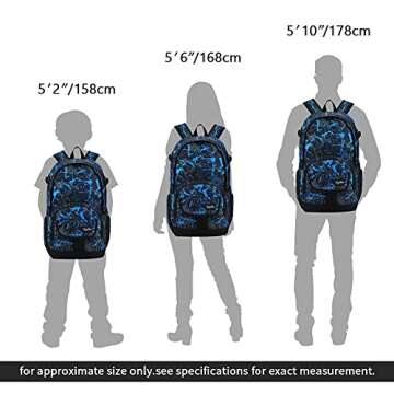 rickyh style School Backpack Travel Bag for Men & Women Lightweight College Back Pack with Laptop Compartmen