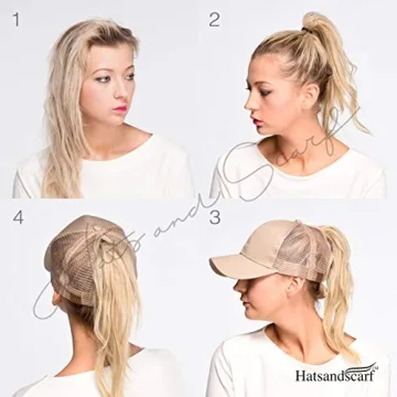 Stylish C.C Distressed Denim Ponytail Hat for Active Women