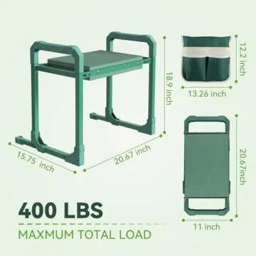 Garden Kneeler and Seat with Anti-Tipping Design - Perfect Gardening Gift for All