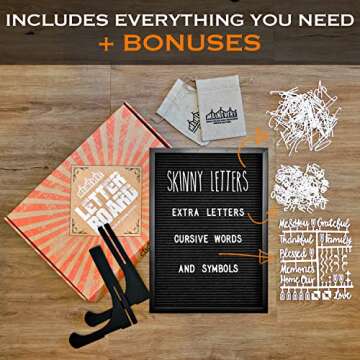 Letter Board Sign 12x17 Inch with Changeable Letters