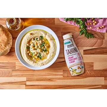 Mighty Sesame Co. Organic Tahini, Squeezable Creamy & Ready Tahini Paste, 10.9oz | Gluten Free, Vegan, Non GMO, Keto Friendly, Plant Based Protein, Kosher
