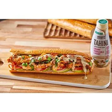 Mighty Sesame Co. Organic Tahini, Squeezable Creamy & Ready Tahini Paste, 10.9oz | Gluten Free, Vegan, Non GMO, Keto Friendly, Plant Based Protein, Kosher