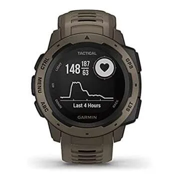Garmin 010-02064-71 Instinct Tactical, Rugged GPS Watch, Tactical Specific Features, Constructed to ...