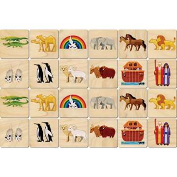Noah's Ark Memory Tiles - Made in USA