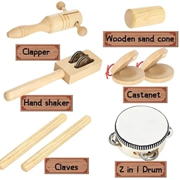 Ehome Wooden Musical Instruments Set for Toddlers - Fun & Educational