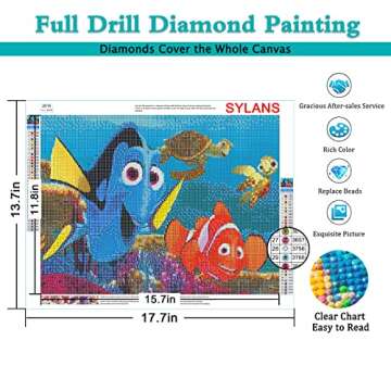 Sylans Fish Diamond Painting Kits for Family Fun