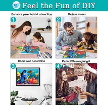Sylans Fish Diamond Painting Kits for Family Fun