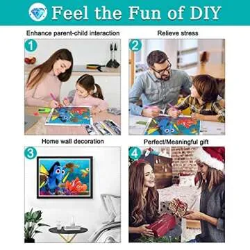 Sylans Fish Diamond Painting Kits for Family Fun