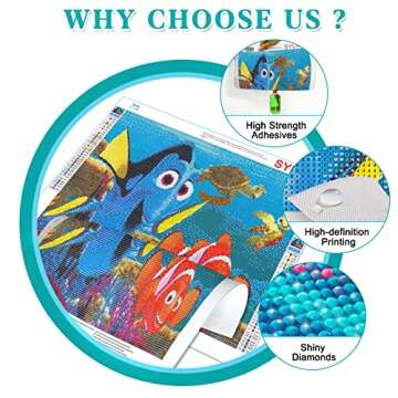 Sylans Fish Diamond Painting Kits for Family Fun