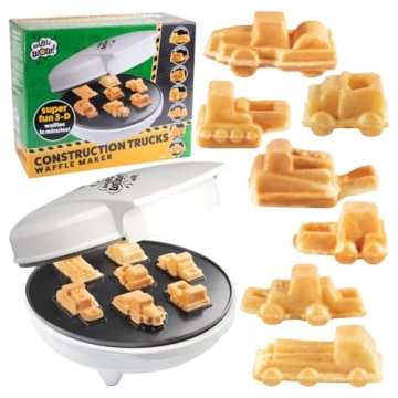 Construction Trucks Mini Waffle Maker for Fun Breakfasts