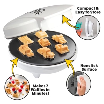 Construction Trucks Mini Waffle Maker for Fun Breakfasts