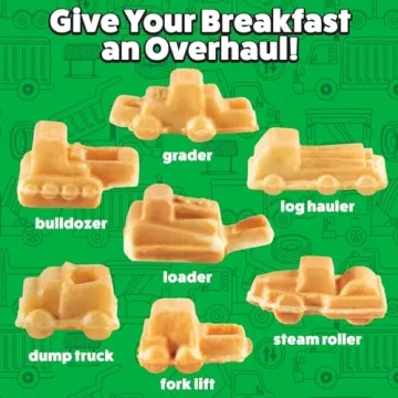 Construction Trucks Mini Waffle Maker for Fun Breakfasts