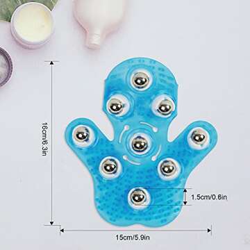 Boseen Handheld Massage Ball for Muscle Back Neck Joint Foot Shoulder Leg Pain Relief - Palm Shaped ...