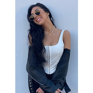 TOB Women's Sexy Sleeveless Crop Tank Top for Night Out