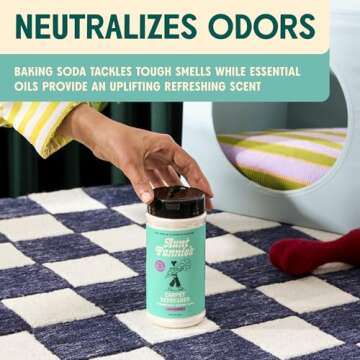 Aunt Fannie's Carpet Refresher & Deodorizer Powder, Multi-Purpose Carpet, Rug, and Upholstery Odor Eliminator for Homes with Cats and Dogs, Lavender Scent, 16 Oz (Pack of 1), Packaging May Vary