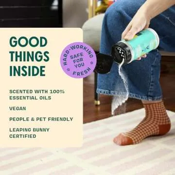 Aunt Fannie's Carpet Refresher & Deodorizer Powder, Multi-Purpose Carpet, Rug, and Upholstery Odor Eliminator for Homes with Cats and Dogs, Lavender Scent, 16 Oz (Pack of 1), Packaging May Vary