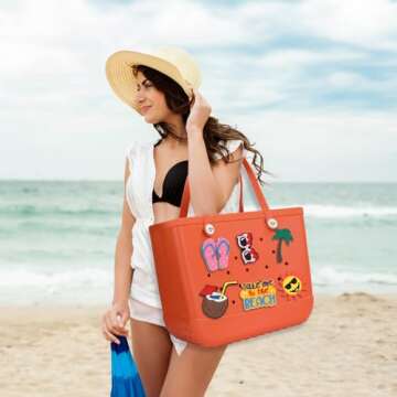 Muswelf 6PCS Cute Charms for Bogg Bag, Stylish Summer Accessories