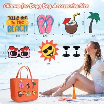 Muswelf Cute Charms for Bogg Bag - Summer Style Accessories