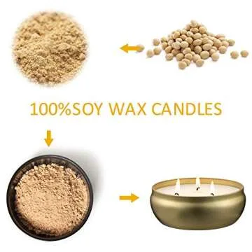 Tuyai Citronella Candles Gift Set of 3 with Natural Soy Wax