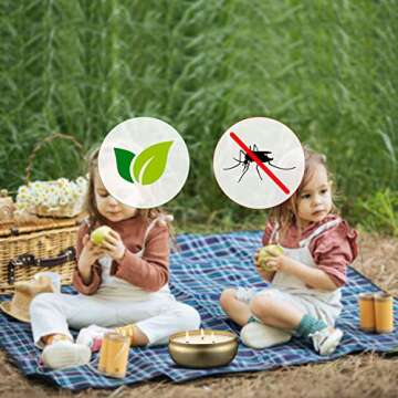 Tuyai Citronella Candles Gift Set of 3 with Natural Soy Wax