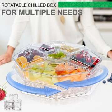 Laojbaba Clear ICY Condiment Bar for Parties - Durable & Stylish