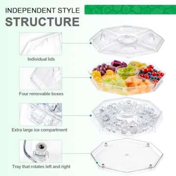 Laojbaba Clear ICY Condiment Bar for Parties - Durable & Stylish