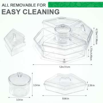 Laojbaba Clear ICY Condiment Bar for Parties - Durable & Stylish