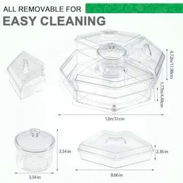 Laojbaba Clear ICY Condiment Bar for Parties - Durable & Stylish