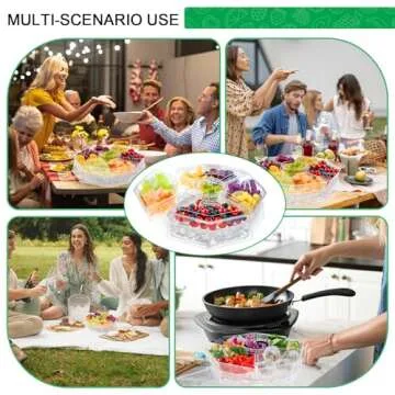 Laojbaba Clear ICY Condiment Bar for Parties - Durable & Stylish