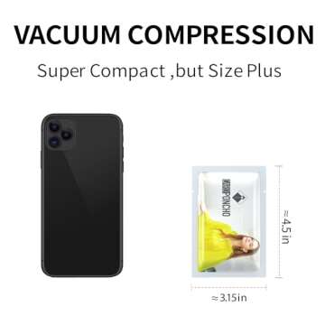 Cardponcho Adult Rain Ponchos - Compact & Clear for All