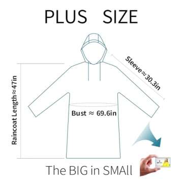 Cardponcho Adult Rain Ponchos - Compact & Clear for All