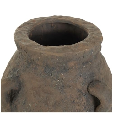 Deco 79 Rustic Ceramic Flower Vase with Handles 10x15
