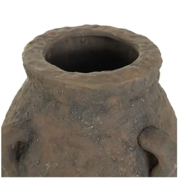 Deco 79 Rustic Ceramic Flower Vase with Handles 10x15