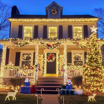 JMEXSUSS 250 LED Christmas String Lights with Timer and Modes