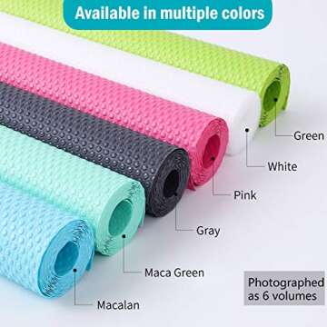 Wkae 6 rolls EVA Refrigerator Mats ，Washable Fridge Shelf Liners ，Non-Slip Can be Cut Drawers Ta...