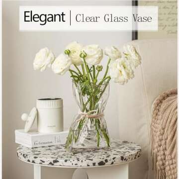 FOWSEEK Small Irregular Flower Vase - Modern Home Decor