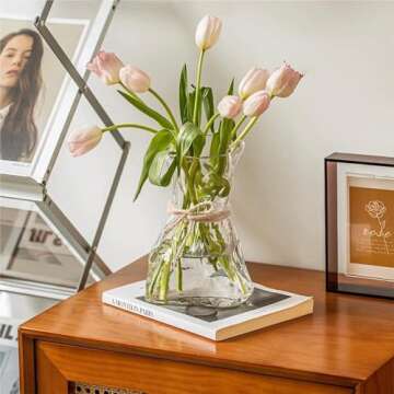 FOWSEEK Small Irregular Flower Vase - Modern Home Decor